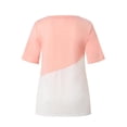 thumbnail image 1 of T-shirt Femme à Manches Courtes Col Rond Blouse Décontractée Femme, Rose, TTG, 1 of 7