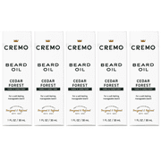 5 Pack - Cremo Beard Oil, Revitalizing Cedar Forest, 1 Fl Oz - Restore Natural Moisture And Soften Your Beard To Help Relieve Beard Itch.