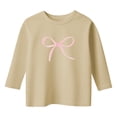 thumbnail image 4 of XUELUO Big Girls T-Shirts Three Quarter Sleeve Crew Neck Pink Bow Print Tee Cute Gentle Soft Valentine'S Day Spring Cozy Tee, 4 of 4