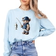 thumbnail image 3 of Teddy Bear Fisherman - Womens Garment Dyed Long Sleeve, 3 of 13
