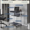 thumbnail image 4 of Techni Mobili Rolling Laptop Cart with Storage, Graphite RTA-B018-GPH06, 4 of 9