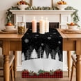thumbnail image 2 of Christmas Tree Table Runner 72 Inches, Xmas Tree Snowflake Black Red Plaid Bed Runner Dresser Scarves Tabletop for Indoor Outdoor Parties/Ceremony/Banquet, 16" x 72", 2 of 8
