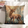 thumbnail image 6 of deer, forestLinen toss pillowcase decoration pillowcase gifting preferred 24x24 inch cushion cover 4 sets sofa pillowcase sofa bedroom living room car, 6 of 8