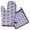 Purple Boston Terrier, variant on Yorkie Dog and Flower Florals Kitchen Oven Mitt and Pot Holder Sets 2 Pcs for Baking, Cooking and Grilling, Heat Resistant Up To 392 °F