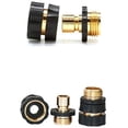 thumbnail image 2 of Paquete de 4 adaptadores de conexión rápida para manguera de jardín, conector de latón macho y hembra de 3/4 pulgadas, accesorio de conector de boquilla de manguera de jardín Sprs de riego Adepaton YQ-2585, 2 of 6