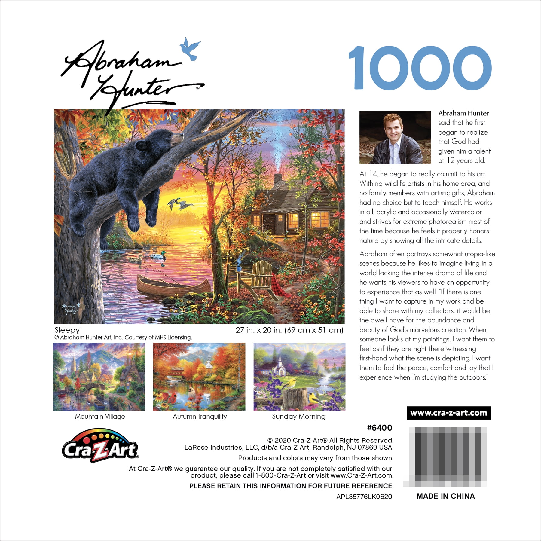 Abraham Hunter 1000 Piece Jigsaw Puzzle - Sleepy