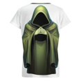 thumbnail image 6 of Mysterious Hooded Cloak Women's Blouse Short Sleeve Women's Top T-Shirt Spring Summer Clothes, 6 of 7