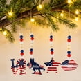 thumbnail image 4 of JHyouerji 10.62 Inch Patriotic Wooden Bead Hanging Ornaments with American Flag Wooden Tag,Wood Bead for Independence Day Labor Day Decor, 4 of 7
