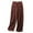 Red, variant on Patlollav 2024 Womens Fashionable Casual Solid Color Cotton and Linen Straight Leg Wide Leg Pants