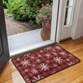 thumbnail image 2 of Christmas Welcome Mat 17x30 Inch with Reindeer and Snowflakes, Non-Slip Doormat for Front Door - Outdoor Indoor Holiday Decor, Durable Entry Rug, 2 of 7