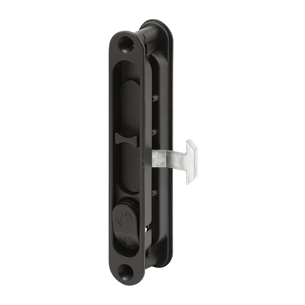 PrimeLine Diecast Black, Flush Sliding Screen Door Latch