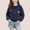 Navy, variant on Girls Valentine Sweatshirt | Kids Valentine Day Top Heart Print Crewneck, Soft French Terry Be My Valentine Shirt - Gray, Pink, White, Black,Size 1-2 T