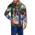 thumbnail image 2 of Kdxio Colorful Tire Tunnel Park Print Men Hoodies Casual Hoodies for Men with Zip Pockets Full Zip Long Sleeve Sweatshirt Sports Hooded Jacket-X-Large, 2 of 5