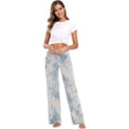thumbnail image 6 of GZHJMY Women's Pajama Pants Tie Dye Flowers Comfy Stretch Sleepwear Womens Wide Leg Pants Casual Loose Yoga Sweatpants Comfy Lounge Pajama, X-Large, 6 of 7