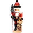 thumbnail image 2 of Alexander Taron 17.75" Red and Black Christian Ulbricht Santa with Teddy Nutcracker Decoration, 2 of 2