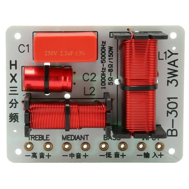 Speaker Frequency Divider, 3 Way HiFi Sound Speaker Crossover PCB Board 150W Treble Alto Bass For DIY Speaker