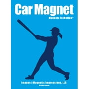 Magnets in Motion Softball Batter Swing Car Magnet Blue