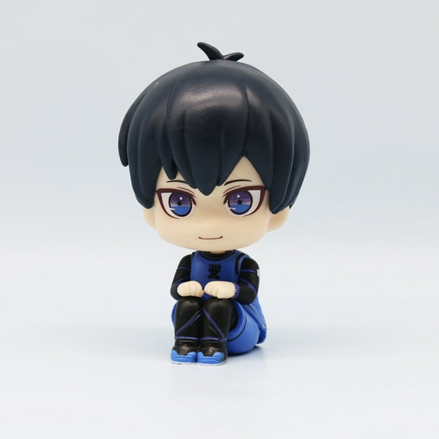 PVC Collectible Figure - Blue Lock Series Chigiri Hyouma Q Version Seated Pose, 11cm Height, OPP Bag Packaging