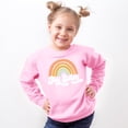 thumbnail image 3 of Retro Rainbow Sweatshirt Sibling Reveal Announcement for Baby and Toddler Girls Sibling Outfits Pink Sweatshirt 2T, 3 of 4