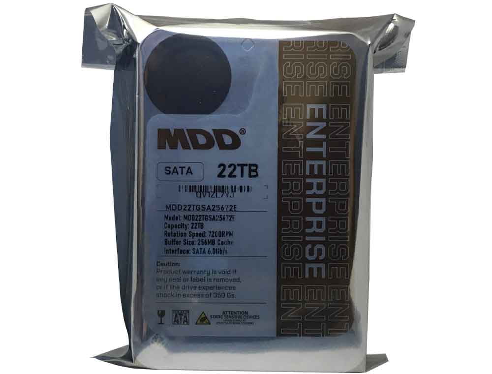 Restored MDD (MDD22TSATA25672E) 22TB 7200RPM 256MB Cache SATA 6.0Gb/s 3.5inch Internal Enterprise Hard Drive (Refurbished)