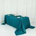 thumbnail image 3 of BalsaCircle 90" x 132" Teal Accordion Crinkle Taffeta Rectangular Tablecloth Reception, 3 of 8