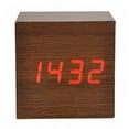 thumbnail image 3 of ORDDIART LED Digital Wooden Alarm Clock with Date and Time Display for Bedroom, Modern Design, 1 Piece, 3 of 5