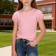 thumbnail image 2 of JUMEYU Girls T Shirts Graphic Tees Girls T Shirts Graphic Tees Short Sleeve Crew Neck Summer Tee Shirt Size 11-12 (Pink,11-12 Years), 2 of 7