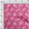 thumbnail image 2 of oneOone Cotton Flex Fuschia Pink Fabric Floral Craft Projects Decor Fabric Printed By The Yard 40 Inch Wide, 2 of 4