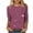 ZA-Purple sequin tops, variant on Nfurl Women's Sparkly Sequin Shirts Glitter 3/4 Sleeve Crewneck Pullover Tops Party Wear Trendy Ladies Evening Holiday Club Clothing Hot Pink XXXL