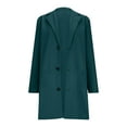 thumbnail image 4 of Turilly Fashion Women Mid-Length Coats Button Solid Casual Long Sleeve Casual Outwear Jackets Pockets Tops, 4 of 5