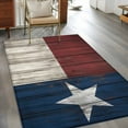 thumbnail image 4 of 3x5Ft Area Rugs Vintage Star Country Non-Skid Rubber Backing Large Rectangle Rugs - Living Room Bedroom Home Office, American Flag Blue Red Indoor Floor Mat Carpets Washable Rug, 4 of 9