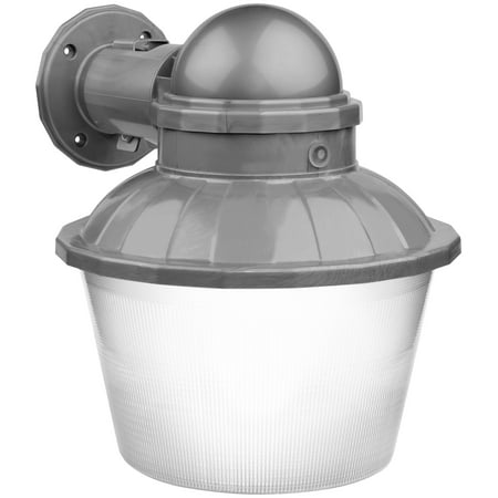 security light dusk dawn led output activated integrated brink area yard silver brinks 42w
