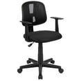 thumbnail image 1 of Flash Fundamentals Mid-Back Black Mesh Swivel Task Office Chair with Pivot Back and Arms, BIFMA Certified, 1 of 9