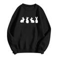thumbnail image 5 of Easter Bunny Print Women's Sweatshirt Long Sleeve Crewneck Relax Fit Spring Fashion Pullover Sweater Fall Tops, 5 of 5