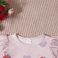 thumbnail image 4 of MEZZALL Strawberry Print Long Sleeve Bodysuit Baby Girl Romper Soft One-Piece O-Neck Infant Birthday Back To School Onesie, 4 of 8