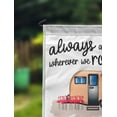 thumbnail image 2 of Printtoo White Always At Home Wherever We Roam Retro Camp Trailer 12.5x18 Inches Double SidedFlagsDouble Sided CampFlagCampsiteFlagPersonalized Camping Flags, 2 of 4