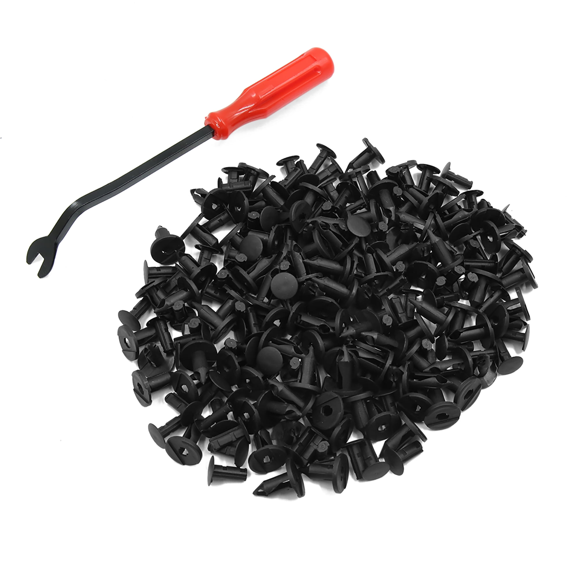 100pcs 8mm Plastic Rivets Bumper Fender Clips Trim Panel Fasteners Kit