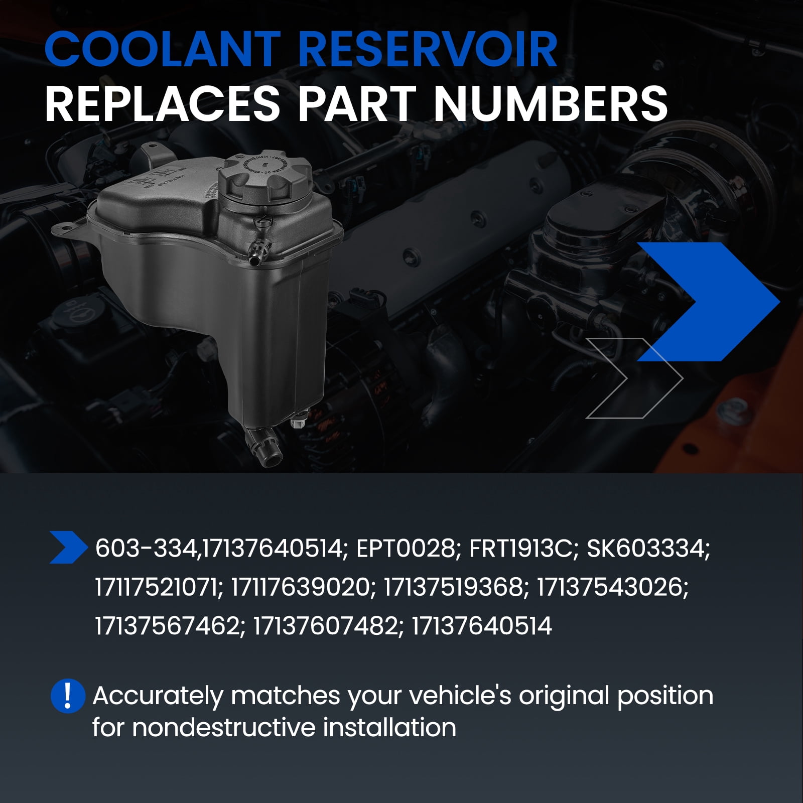 SPEEDWOW Engine Coolant Expansion Reservoir Overflow Tank for BMW 128i 135i 323i 325i 325xi 328i 328xi 330i 330xi 335i 335is 335xi xDrive Z4 X1 1 Series M 2.0L 3.0L l4 l6
