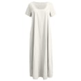thumbnail image 6 of Casual Summer Dress for Everyday Wear Lightweight Loose Fit Short Sleeves Solid Color Style Women’s Casual Tennis Dress Female Everyday Attire White M, 6 of 6