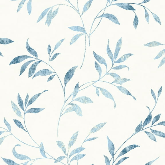 Chesapeake Sanibel Light Blue Trail Prepasted Easy Walls Wallpaper, 20.5-in by 33-ft, 56.4 sq. ft.