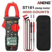 kitwin Digital Clamp Meter 4000 Counts Multimeter Auto Rang Voltage Tester Current Meter Handheld AC DC Amp Volt Ohm Meter with LCD Display Current Voltage Capacitance Resistance Measure