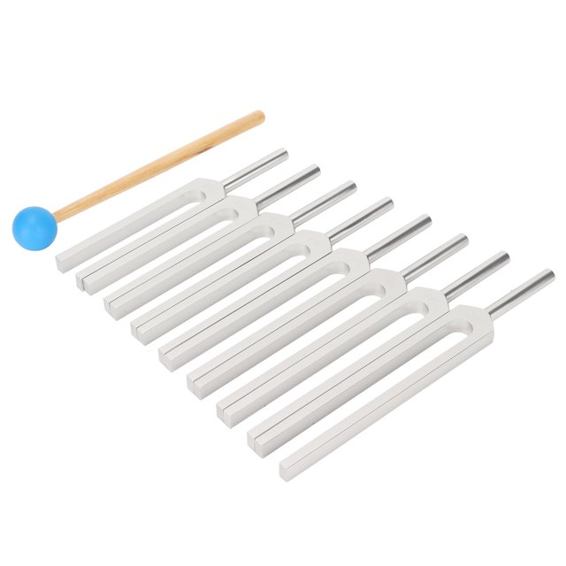 Martillo De Afinación De Yoga, Juego De Horquillas De Afinación Sonido Más Largo Resistente A La Corrosión 8PCS Aleación De Aluminio Multifuncional Alta Precisión Para La ANGGREK No