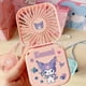 thumbnail image 3 of Sanrio Hellokitty Kuromi Mymelody Pachacco Cinnamoroll ventilador plegable de dibujos animados para colgar en el cuello, pequeño ventilador eléctrico con carga USB, 3 of 4