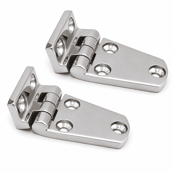 IULAVP 316 Stainless Steel Hinges, 2 Pack Marine Grade Offset Short Side Casting Hinges, Heavy Duty 90° Boat Door Cabinet Hinge 2-3/4 x 1-1/2 in, 3/16 in Thick for RVs