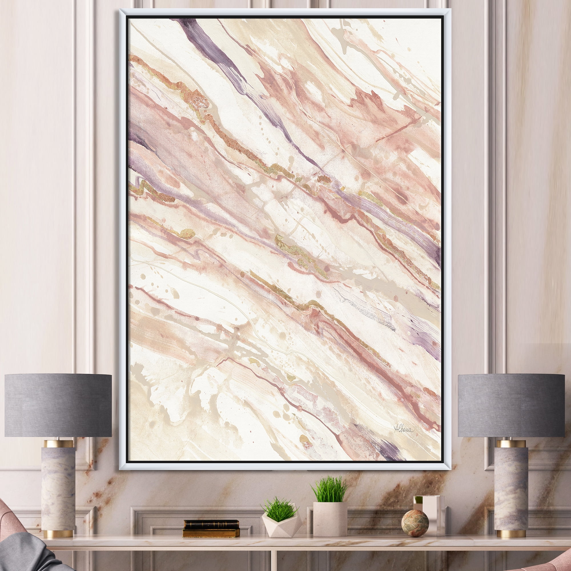Designart ' Copper Shabby Dreams ' Shabby Chic Framed Canvas
