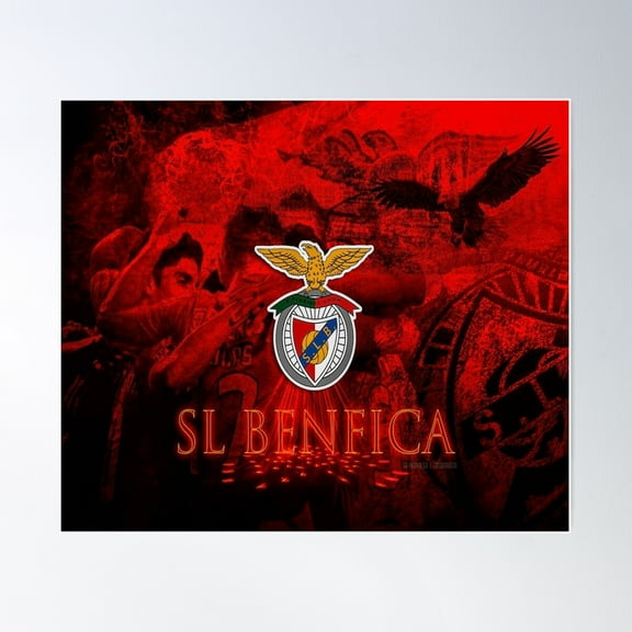 Sl Benfica Poster Wall Art, Modern Wall Decor, 8x12 UNFRAMED