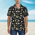 thumbnail image 4 of Fotbe Daisy Hawaiian Shirt for Men Unisex Summer Beach Casual Short Sleeve Cotton Linen Button Down Shirts-XX-Large, 4 of 9