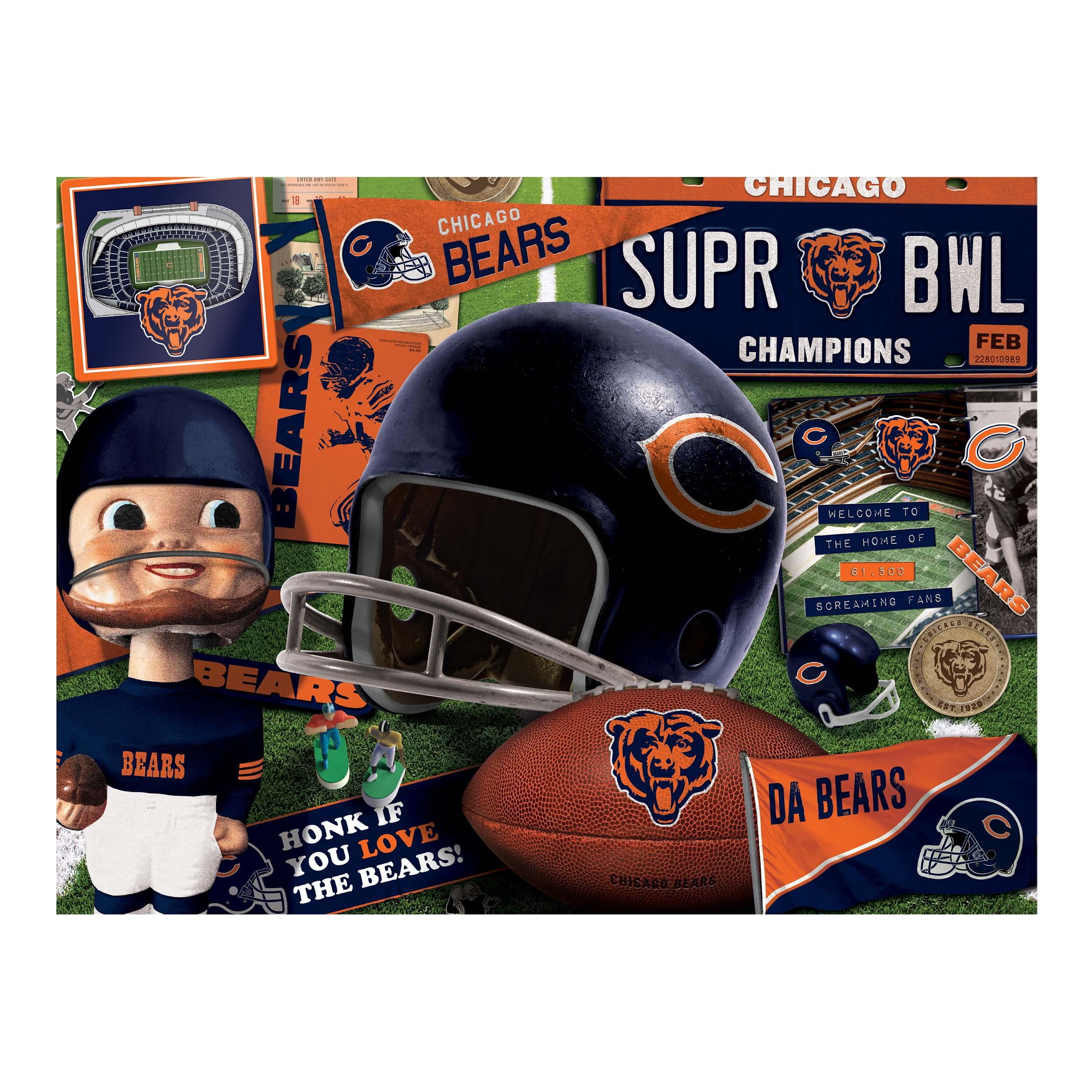 YouTheFan NFL Chicago Bears Retro Series Puzzle – 500 PC