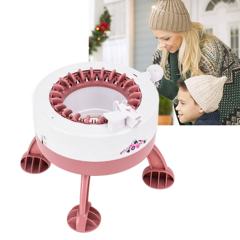 Crochet Machine, Circular Simple Operation Coral Red Hand Knitting Machine  For Household For Handicraft Room For Scarves