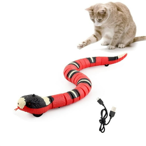 SIfdSeng Cat Toys Interactive Toys Realistic Smart Sensing Toy Usb Rechargeable Automatically Sense Obstacles and Escape Tricky Cat Toys for Indoor Cats Dogs Big Dog Toys Puppy Teething Toys